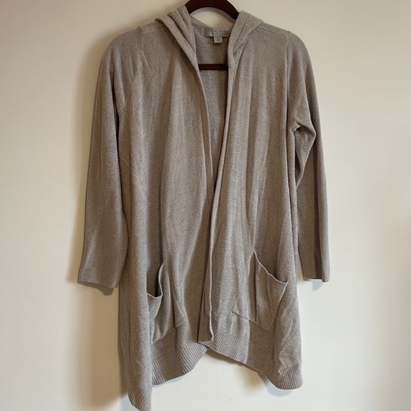 Barefoot Dreams Cardigan Cozy Chic Ultra Lite XS Gray Hood Soft Leisure Pajama - Picture 2 of 14